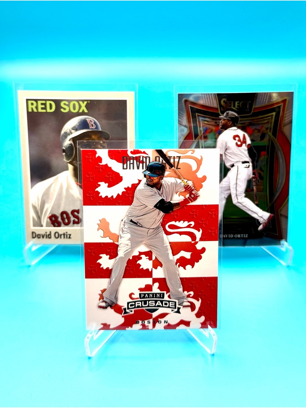 🔥David Ortiz Lot! Red Panini Crusade + Topps Archives + Panini Select Inserts!
